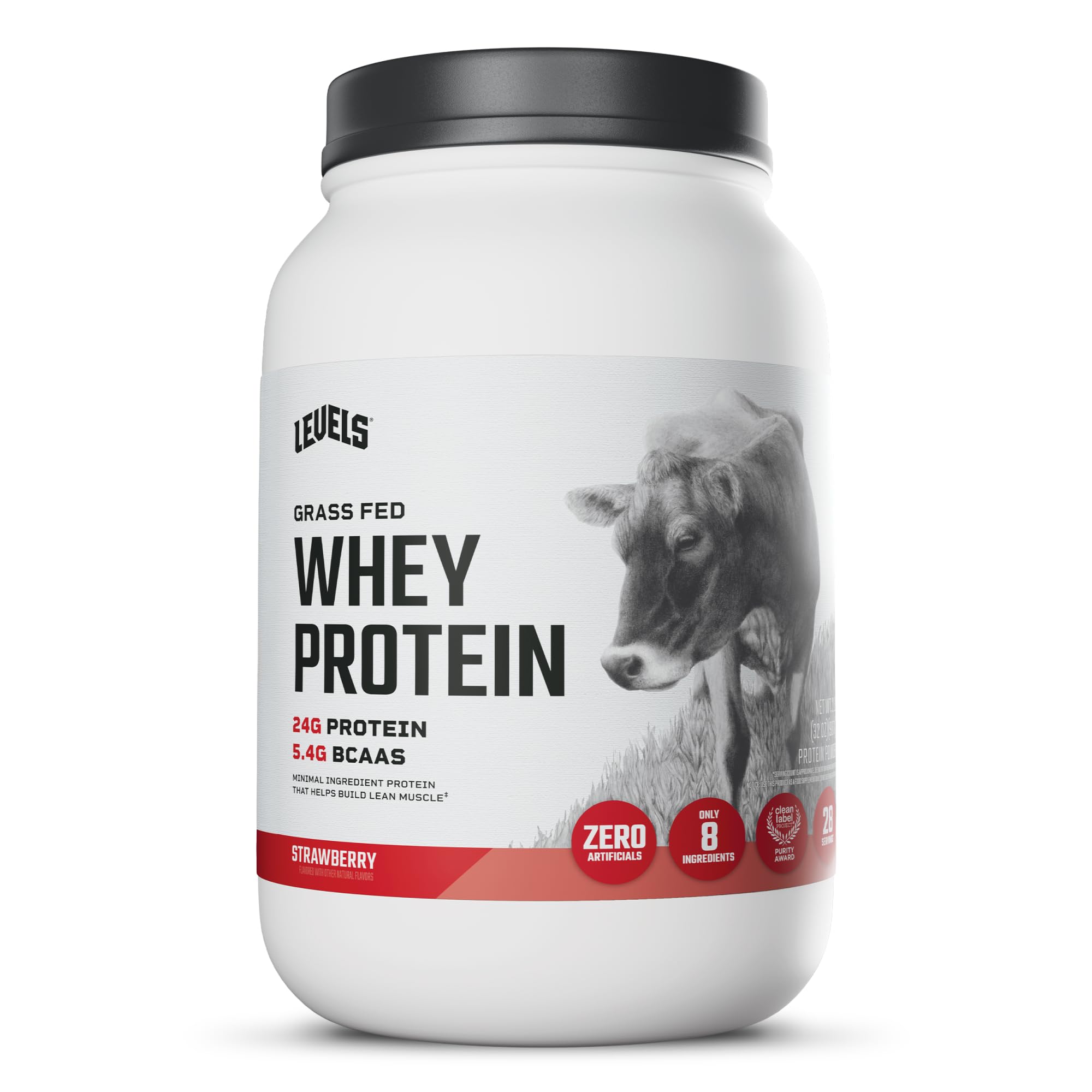 Levels Grass Fed Whey Strawberry