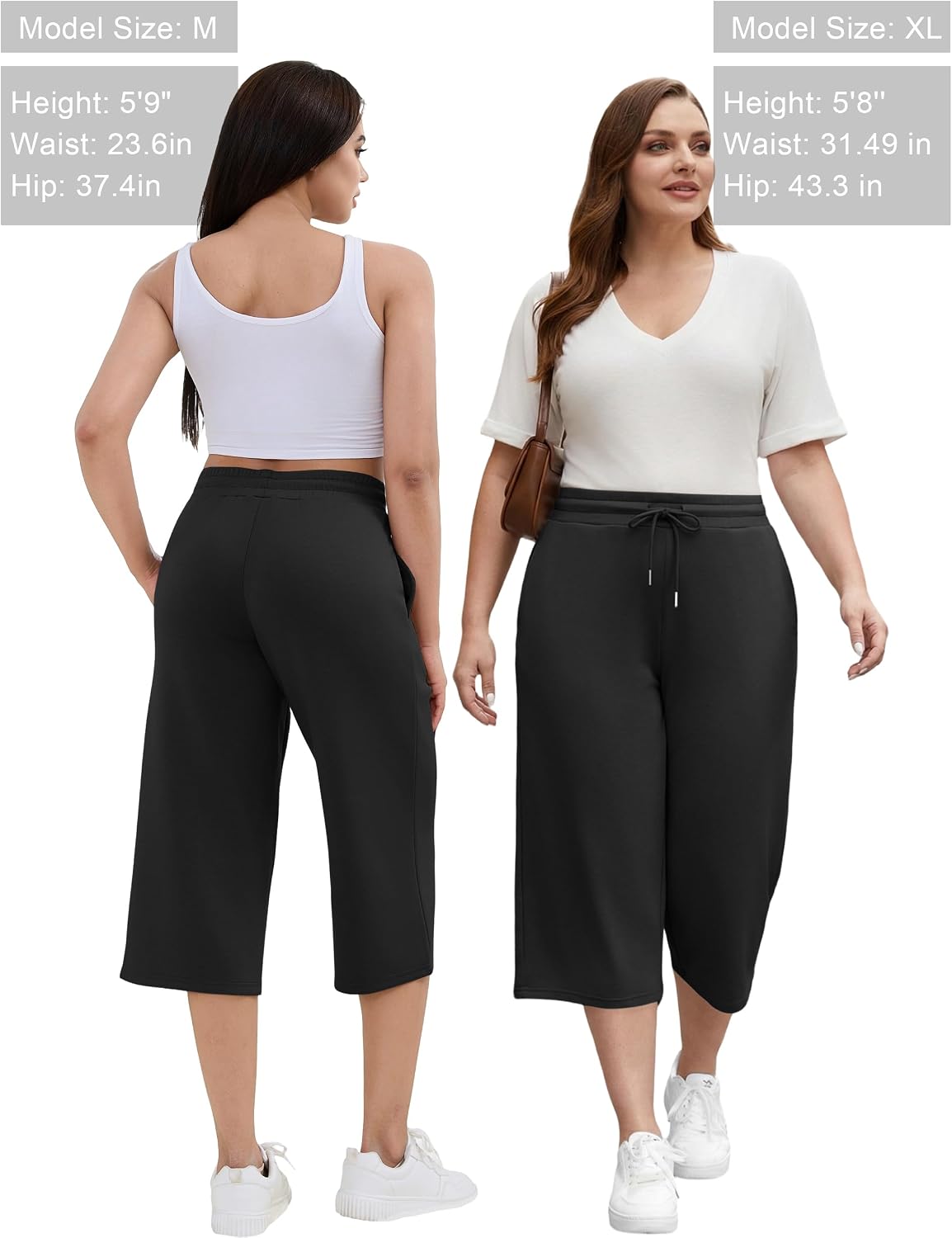 SPECIALMAGIC Women's Capri Pants for Women 20" Scuba Capri Sweatpants High Waisted Straight Leg Lounge Pants Soft Comfy Fit