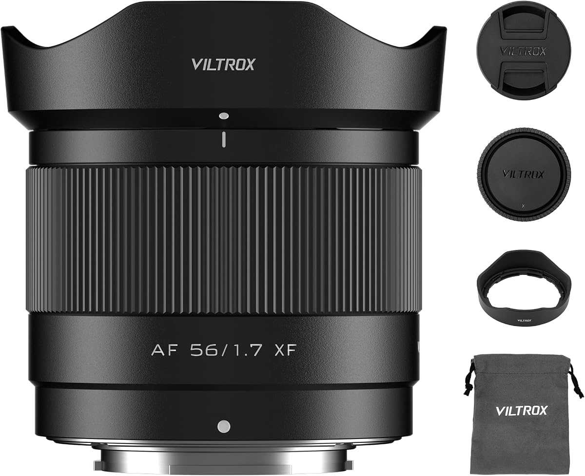 AF 56mm F1.7 Air Lens for Fuji X Mount, f/1.7 Large Aperture APS-C Auto Focus Lens Compatible with Fuji X-Mount Mirrorless Cameras X-T5 ‌X-T50 ‌X-E5 ‌X-T30 III ‌X-M5 X-H2 X-H2S X-S20