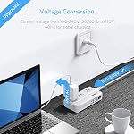 BESTEK Universal Travel Adapter 220V to 110V Voltage Converter with 6A 4-Port USB Charging and UK/AU/US/EU Worldwide Plug Adapter
