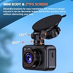 Dash Cam Front and Rear Camera, 2.5K+1080P QHD Dual Channel Dashcam for Cars, Mini Car Camera, 2 inch IPS Screen, WDR Night Vision, 24 Hours Parking Monitor, G-Sensor,Card NOT Included
