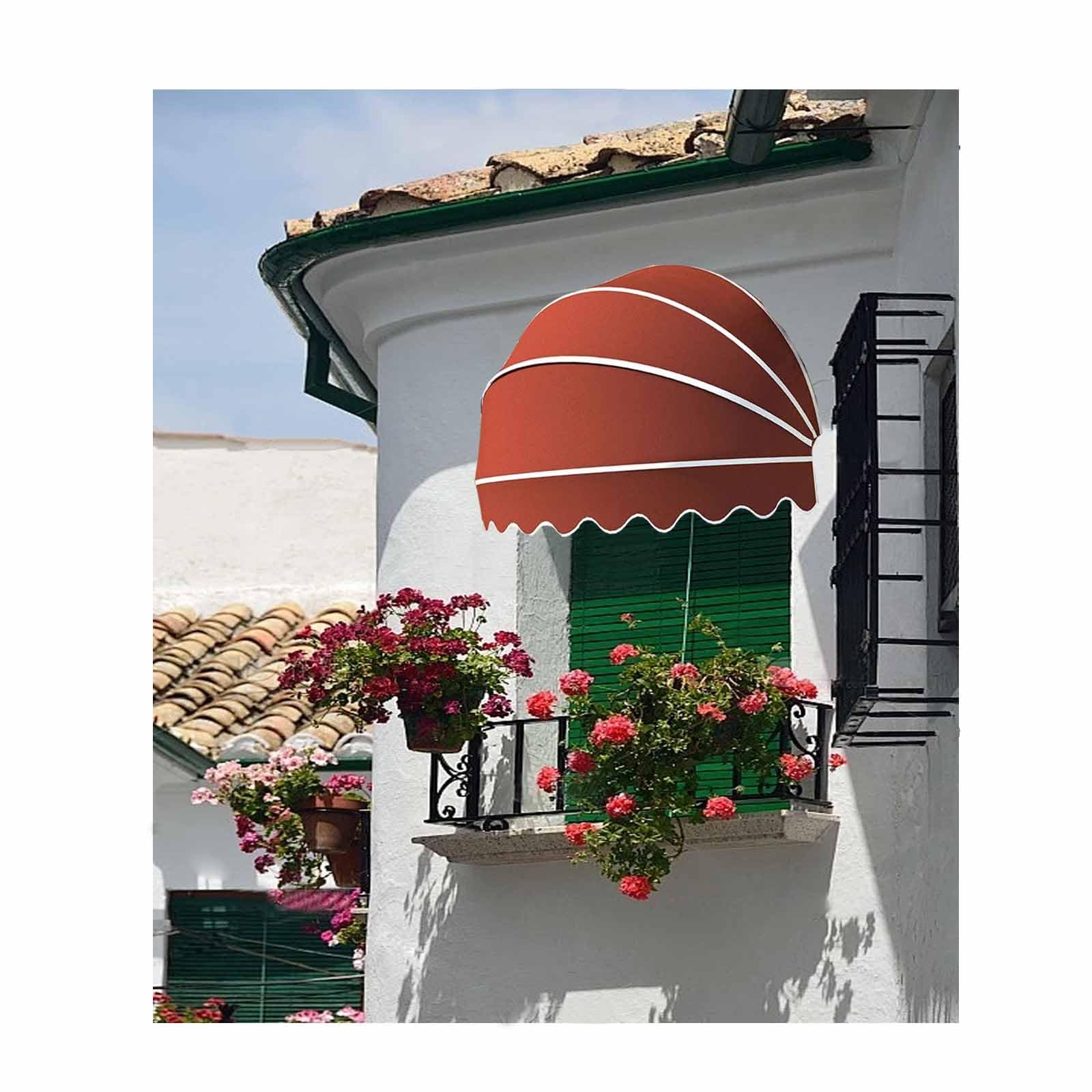 CZYZMDD Retractable Patio Window Canopy 65cm UV Protection Waterproof Telescopic Dome Cover for Outdoor Entrance Adjustable Shade Awning Sun and