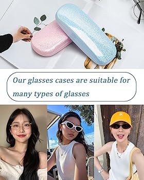 Set Custodie Per Occhiali Rigide - 5 Pezzi Con Panno Di Pulizia, Multicolore - Foto 3