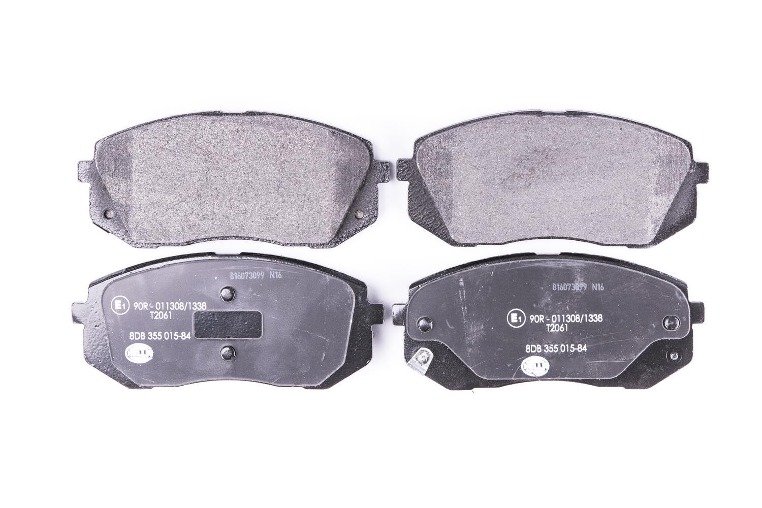 HELLA 8DB 355 015-841 Kit de plaquettes de frein - avec indicateur d'usure | Compatible avec: HYUNDAI i40 I, i40 I CW, ix35, ix35 Van, SONATA V, SONATA VI, TUCSON, TUCSON Kasten/SUV, KIA CADENZA I