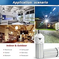 Vista 7 de Mafuken 500W Equivalent LED Corn Light Bulb 7500 Lumen Led Bulbs 60W Super Bright 5000K Cool Daylight White E26/E27 Medium Base for Outdoor Indoor