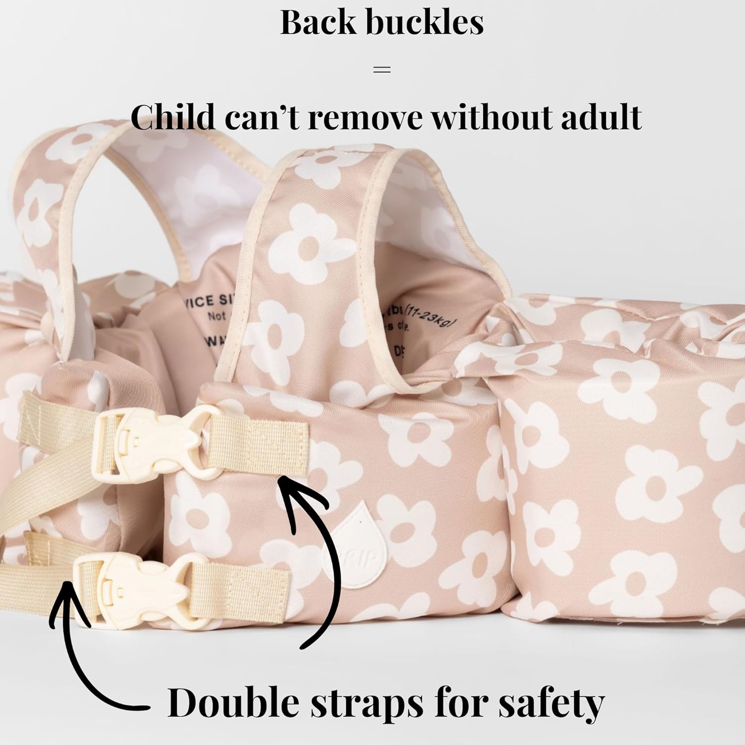 Toddler Swim Vest for Kids 25-50 lbs – Puddle Jumper Style Floaties with Wings & Shoulder Straps, Safety Buckle, Learn to Swim Jacket for Boys & Girls 2-7 Years
