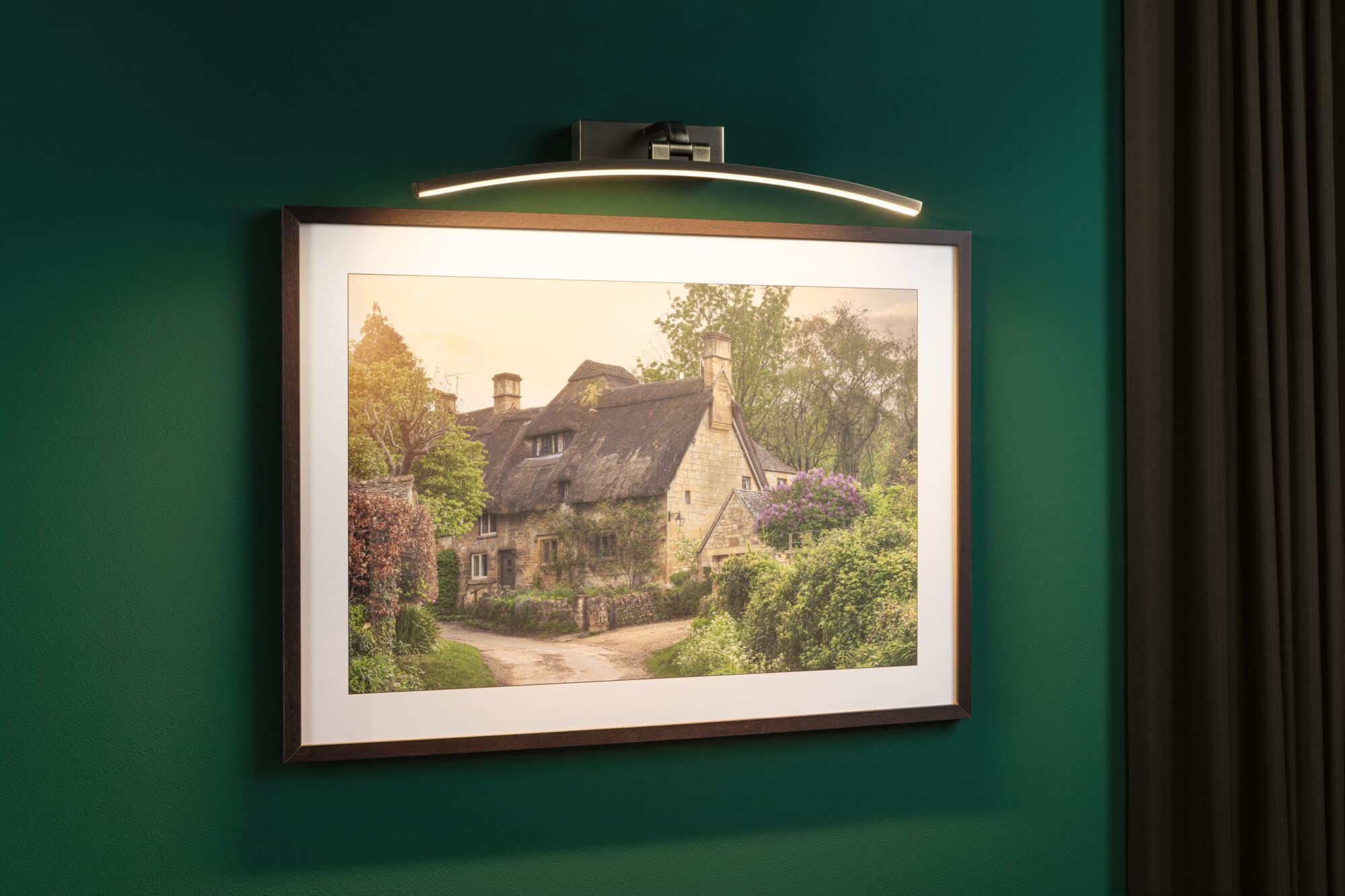 Paulmann 95561 Luminaria para cuadros LED Bento 500mm incl. 1x10W blanco cálido, latón envejecido, luz para cuadros, metal, plástico, aplique, 3000K
