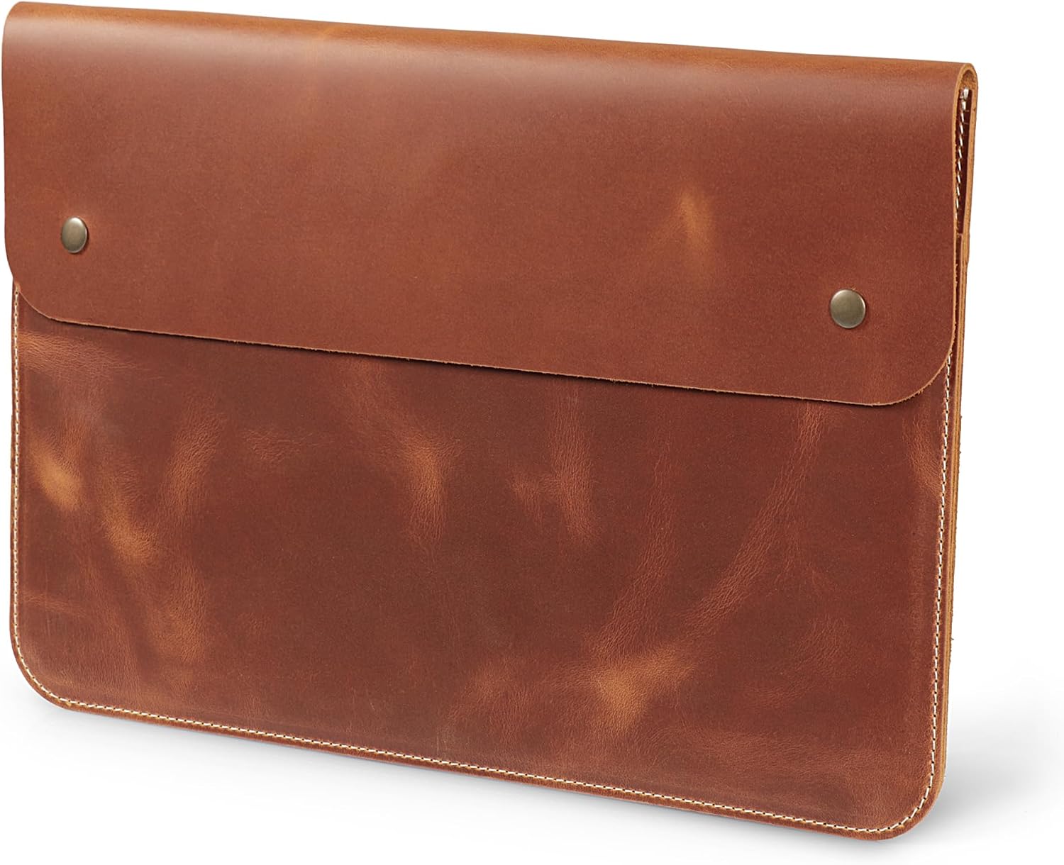 Personalized Top Grain Leather Laptop Sleeve by MegaGear – Custom Engraved Laptop Case for MacBook Pro/Air 13–14 Inch (M1, M2, M3, M4, M5) – Premium Handmade Gift for Men & Women