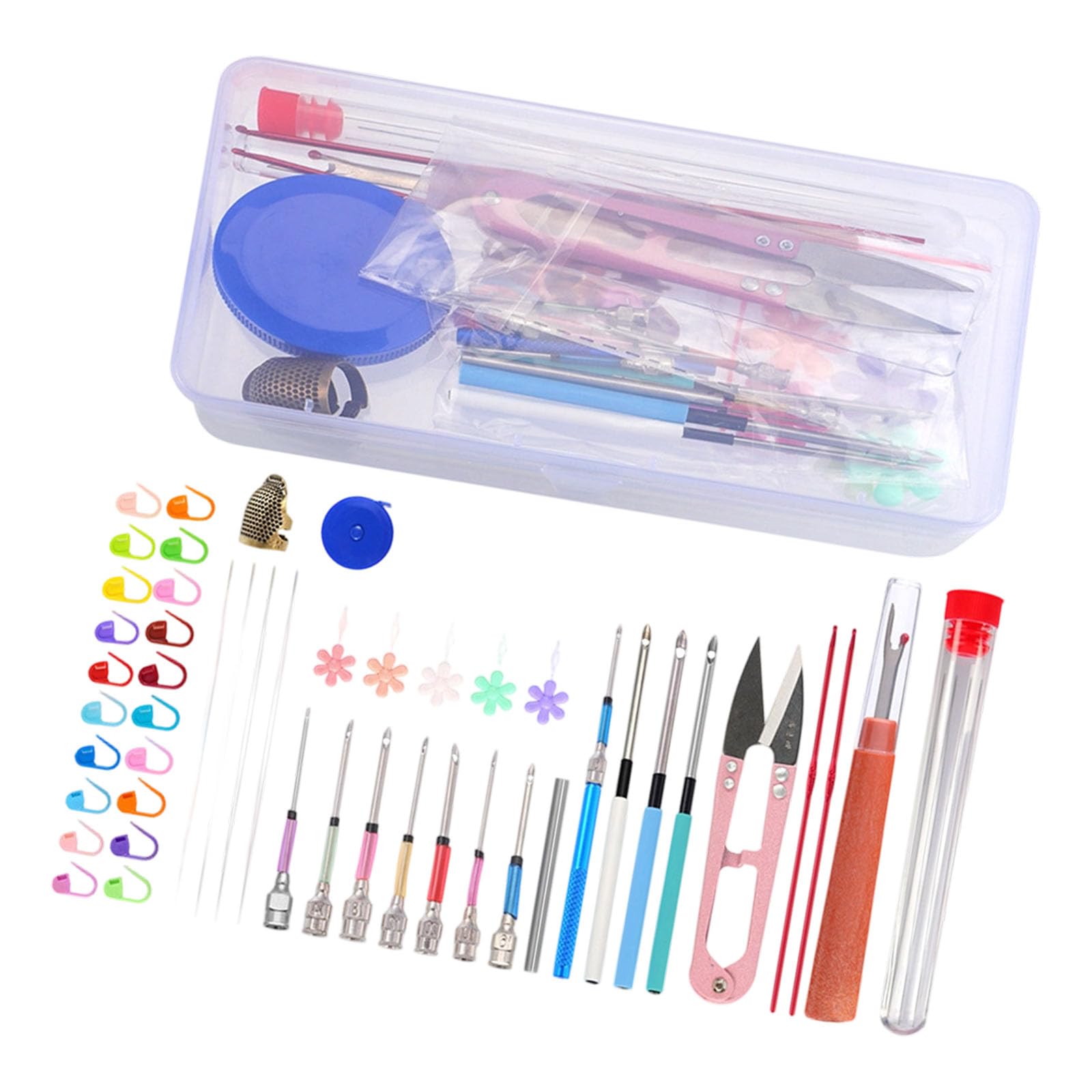 Rustproof Punching Needle Set with Quick Changes Tip for Various Thread Thickness Needs Ergonomic Embroidery Probes