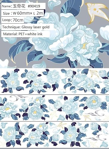 Miniatura 8 de PET Hermoso Nicho Collage Materiales Flores y Plantas Cinta washi para decoración hecha a mano DIY (90434)