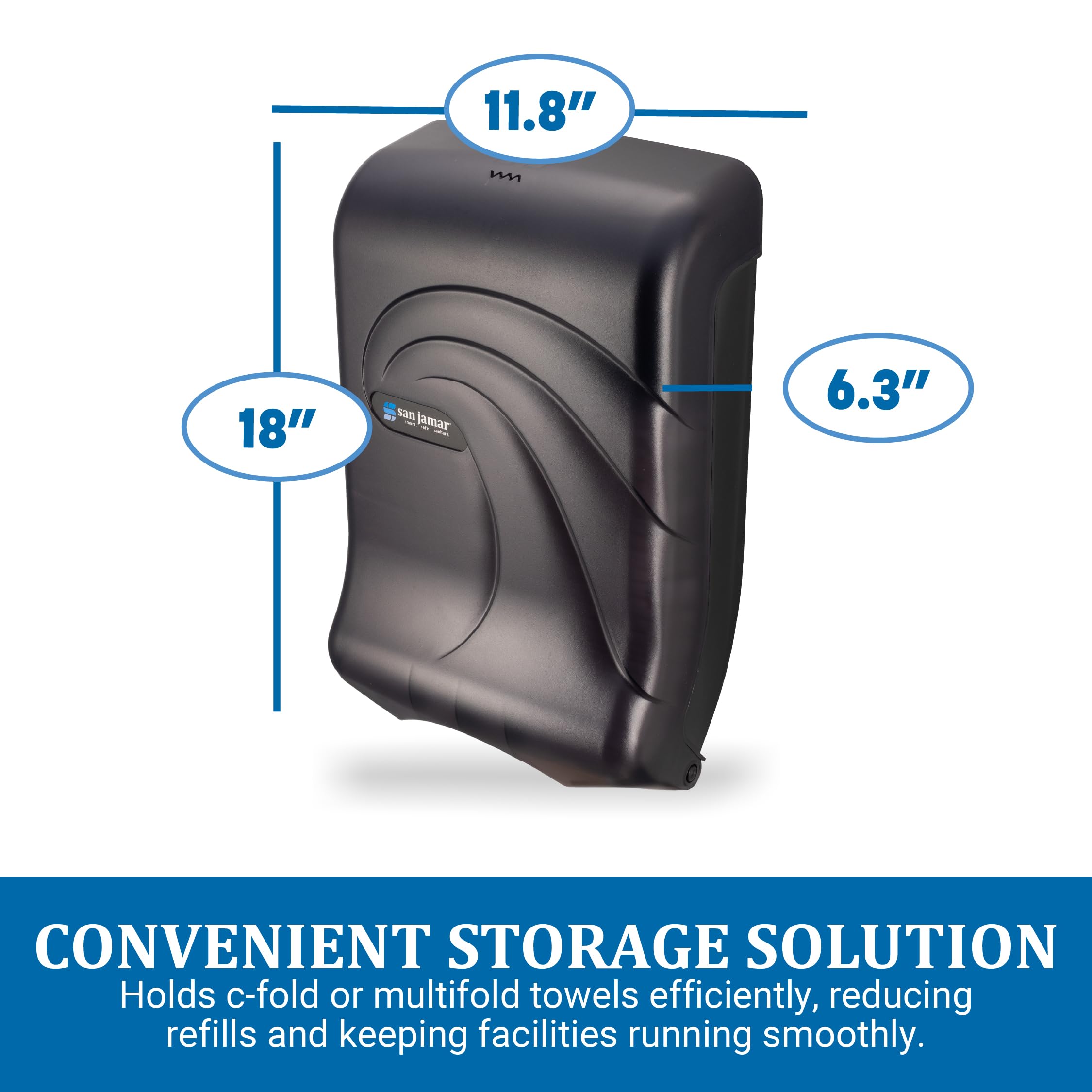 San Jamar Oceans Paper Towel Dispenser, Large Capacity Ultrafold