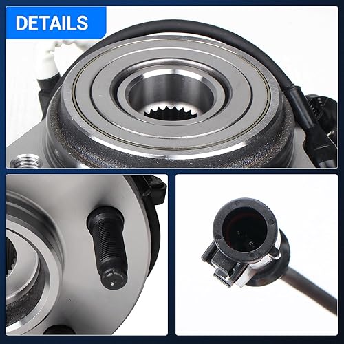 Miniatura 7 de Autoround 515003 (4x4) Cojinete de rueda delantera y reemplazo del conjunto de cubo para Ford Explorer, Ranger, Mercury Mountaineer, Mazda B3000,