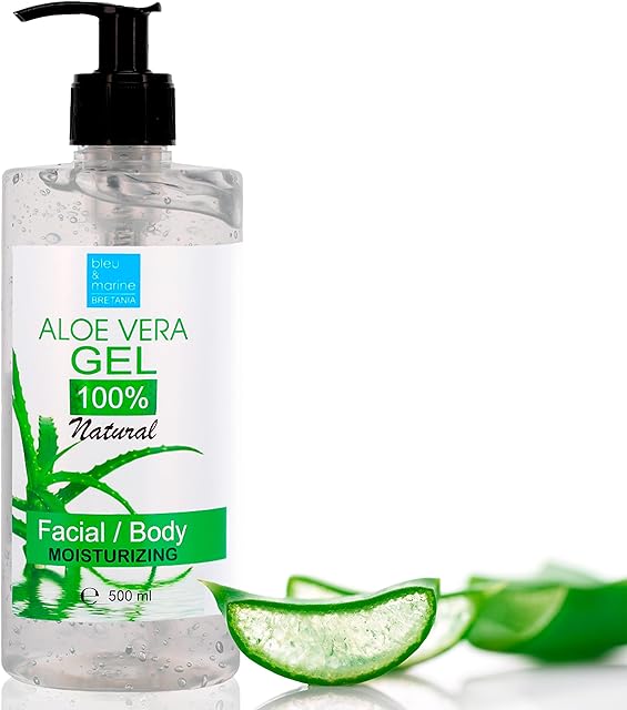 Pure Aloe Vera Gel 100% Natural. DIY Cosmetics. Skin Moisturising (Face & Body), Hair and Skin Repair, Body Firming, Body Lotion (Stretch Mark, Scar), Beard Care - 500 ml 17.6 fl oz