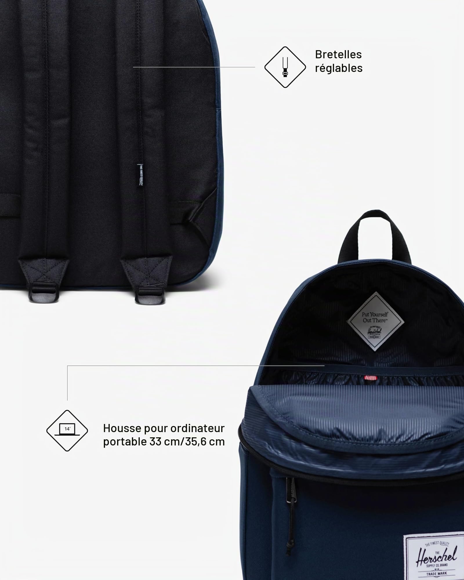 Herschel Classic Backpack Sac à dos Mixte (lot de 1)