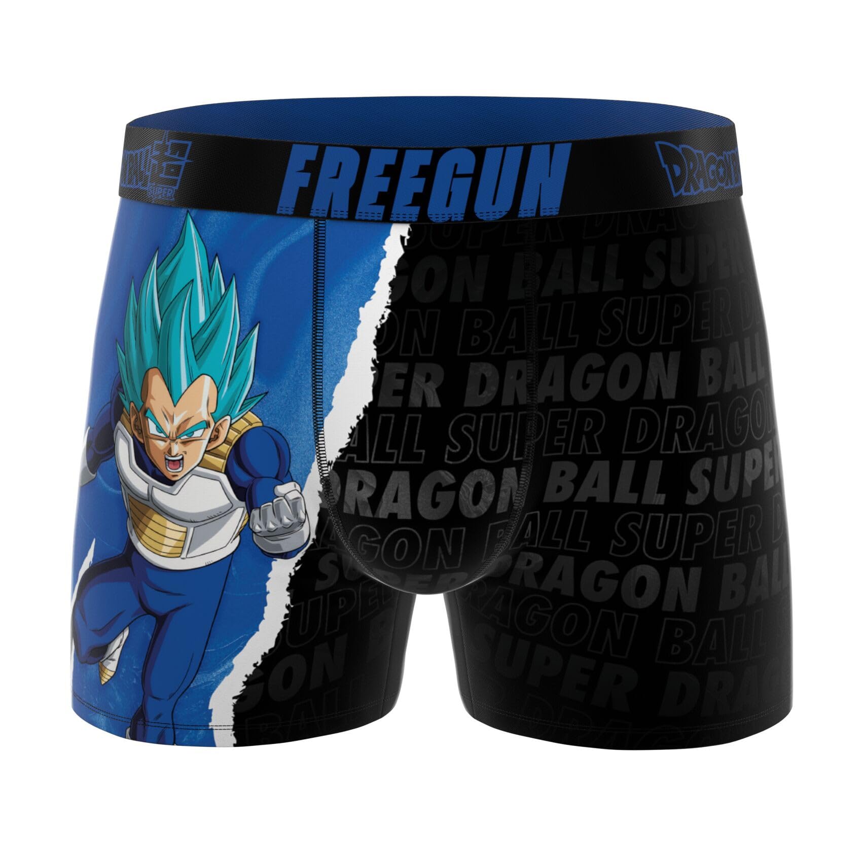 FREEGUN Boxer Enfant Dragon Ball Super, Caleçon Garçon, Vegeta, Sangoku, Maintien Anti-Glisse et Agréable (Lot de 4)