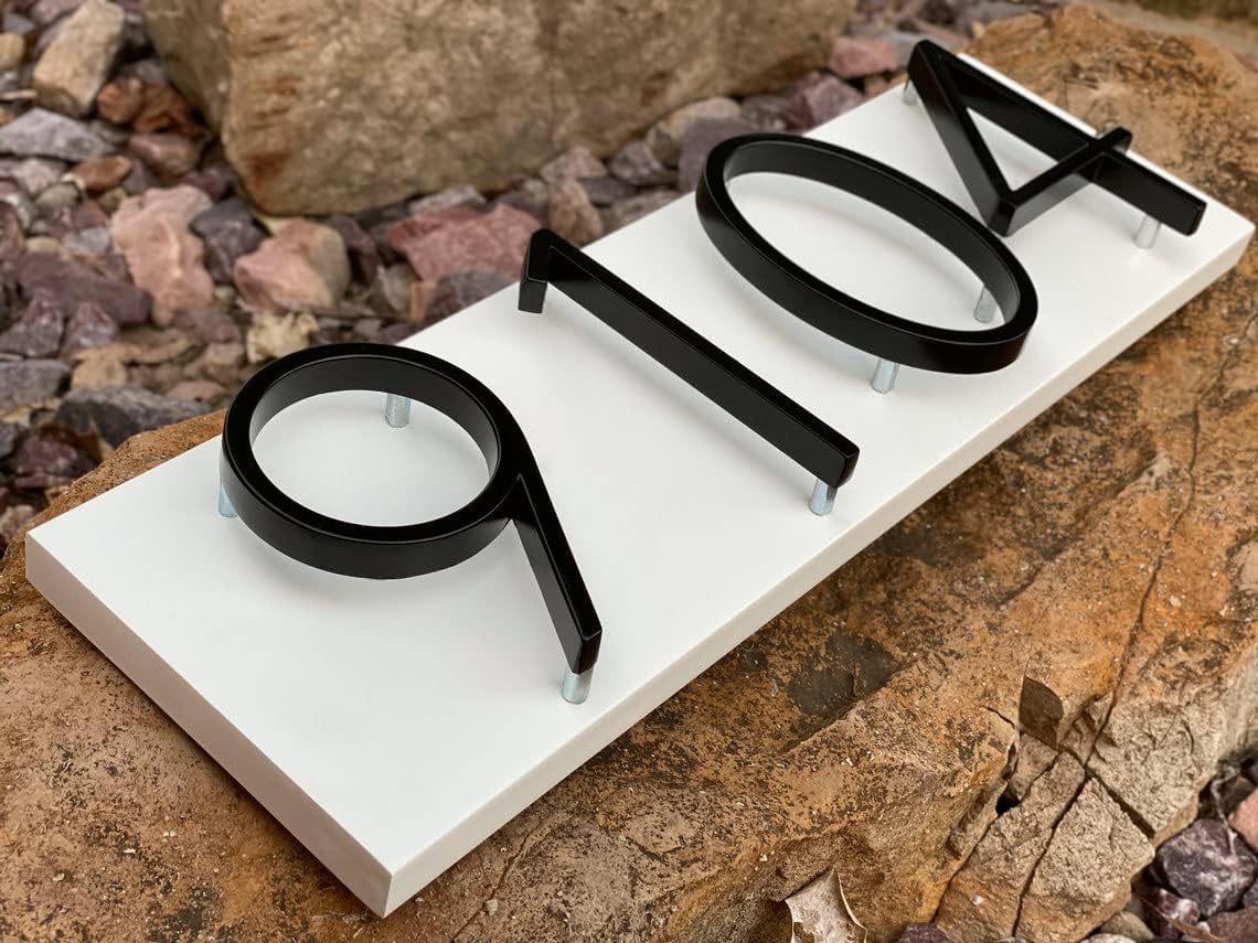 Modern Farmhouse Shiplap Address Sign, Black House Numbers, Address Plaque, Farmhouse Decor, White Shiplap, Vertical/Horizontal Sign