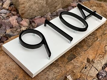 Modern Farmhouse Shiplap Address Sign, Black House Numbers, Address Plaque, Farmhouse Decor, White Shiplap, Vertical/Horizontal Sign