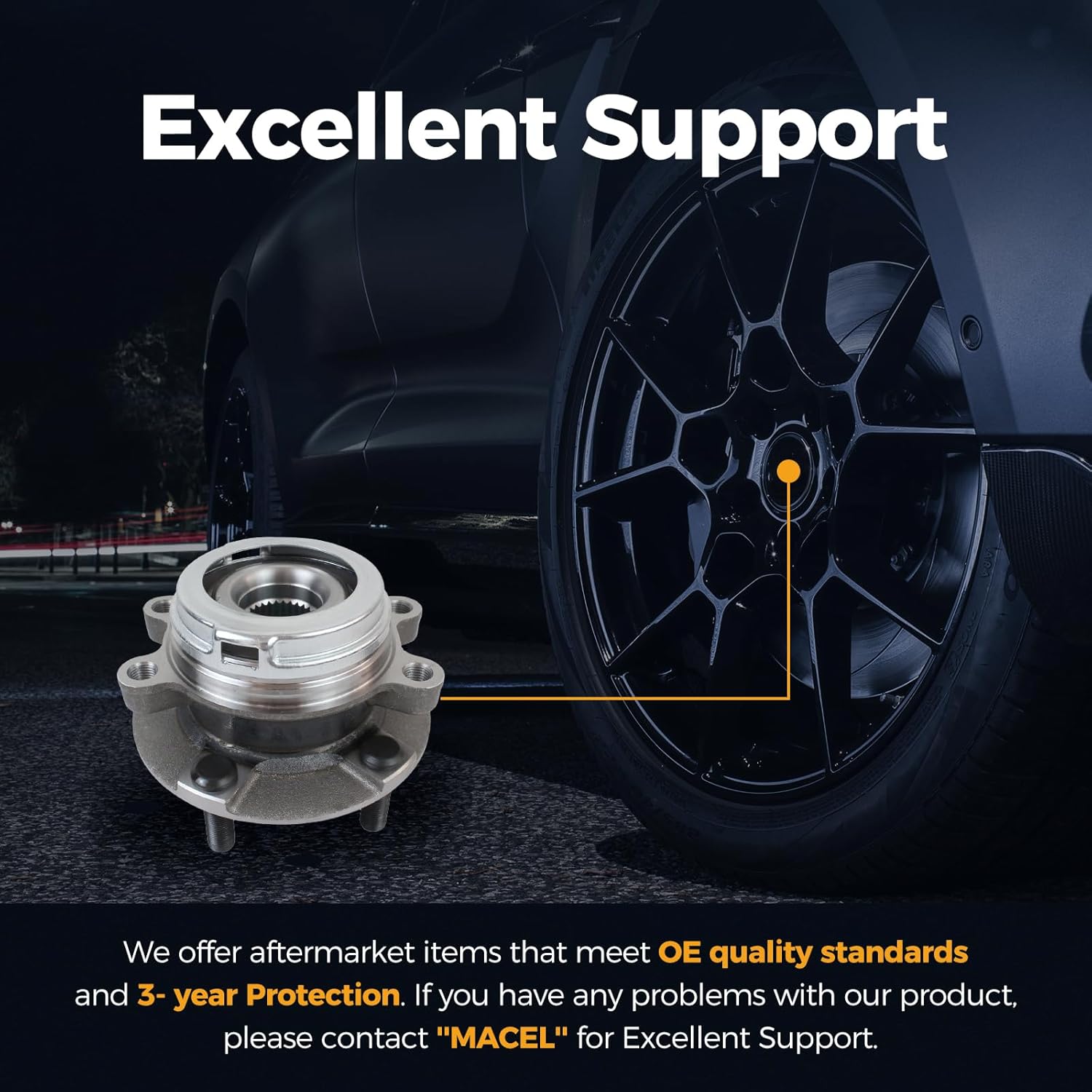 PAROD 2PCS 513296 Front Wheel Hub Bearing Assembly Fit for Nissan Murano 2009-18, Maxima 2009-21, Altima 2007-18, Infiniti QX60 2014-20, Quest 2011-17, JX35 2013, Pathfinder 2013-20, 5Lug