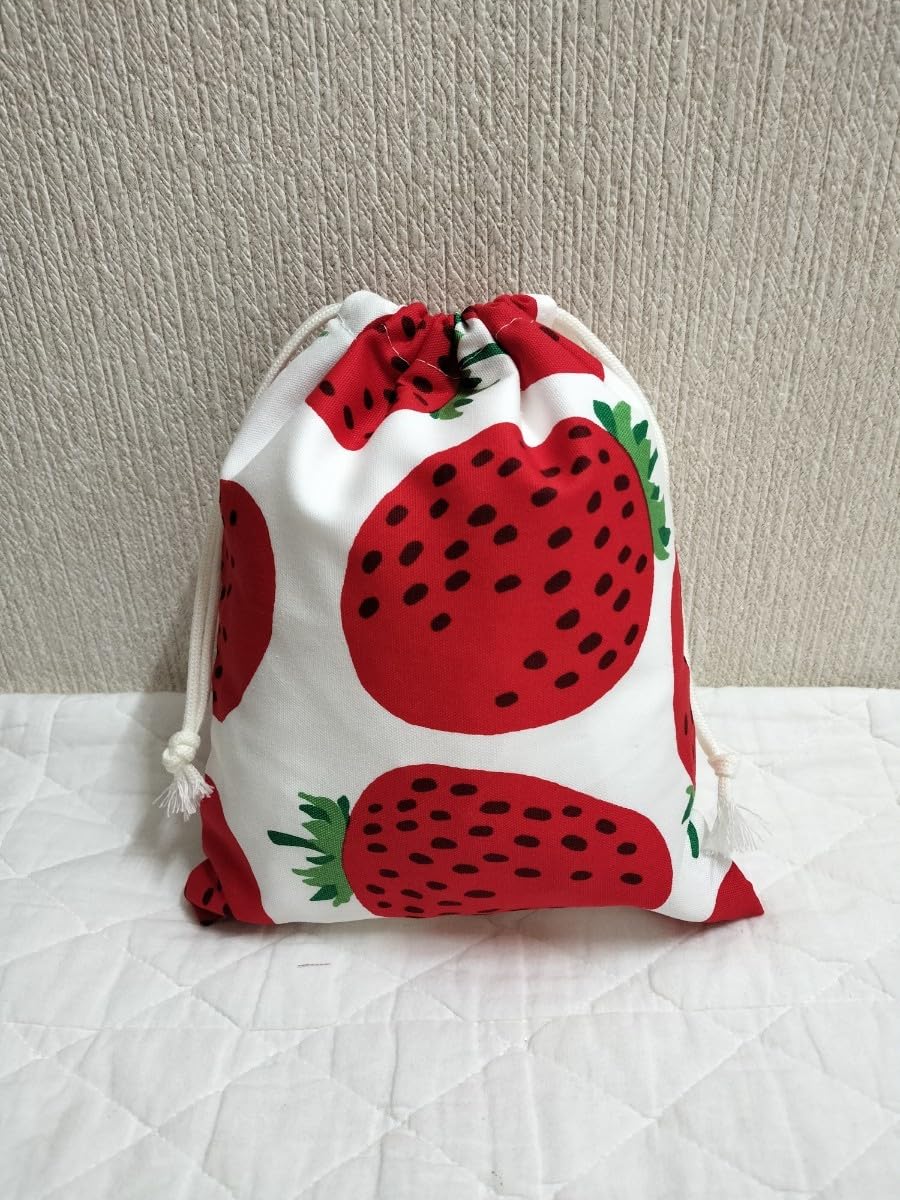 05　お給食袋  コップ袋  巾着袋　　イチゴ Amazon.co.jp: 給食袋 コップ袋 巾着袋 小物入れ 入学準備 巾着