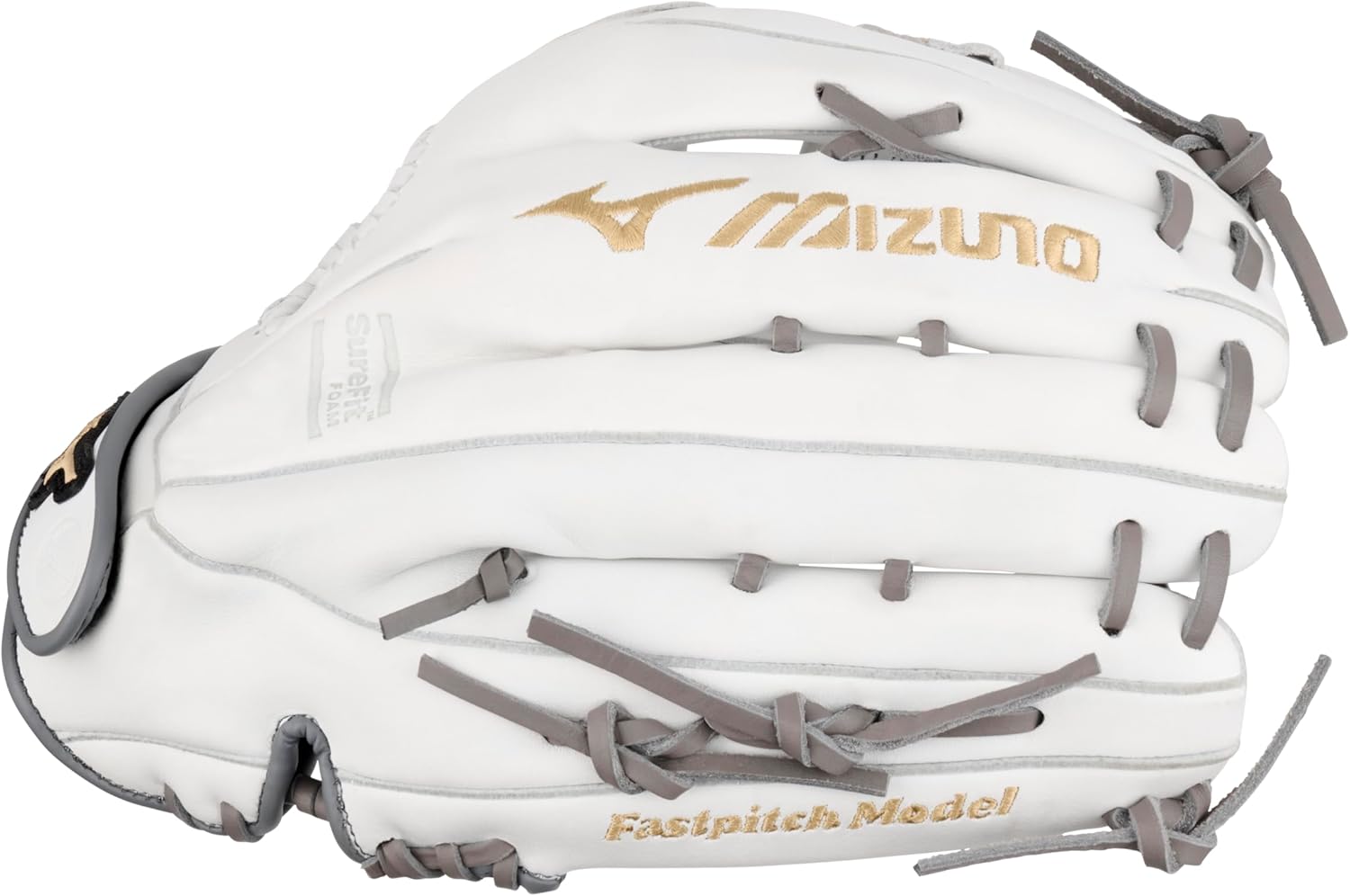 Mizuno GMVP1300PF4W MVP Prime Fastpitch Softball Glove 13", H Web, Left Hand Throw,White/Grey