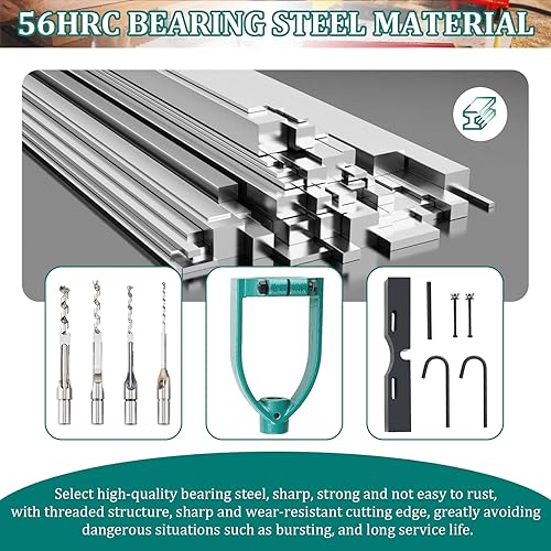 Miniatura 6 de YUCHENGTECH Juego de localizador de taladro de banco, máquina de perforación de cincel de agujero cuadrado, herramienta de taladro de banco de