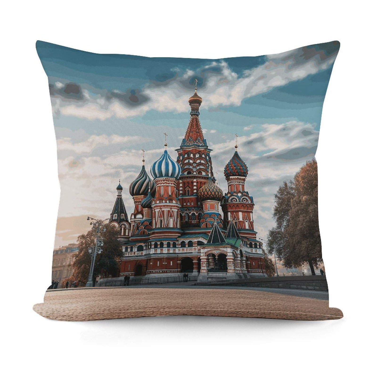 Adfgyerh Style St Basil Cathedral Red Square In Moscow Decorative Pillow Covers, Throw Pillow Covers Soft For All Seasons, Pillowcases For Couch Living Room Sofa Bedroom 18X18 Inch