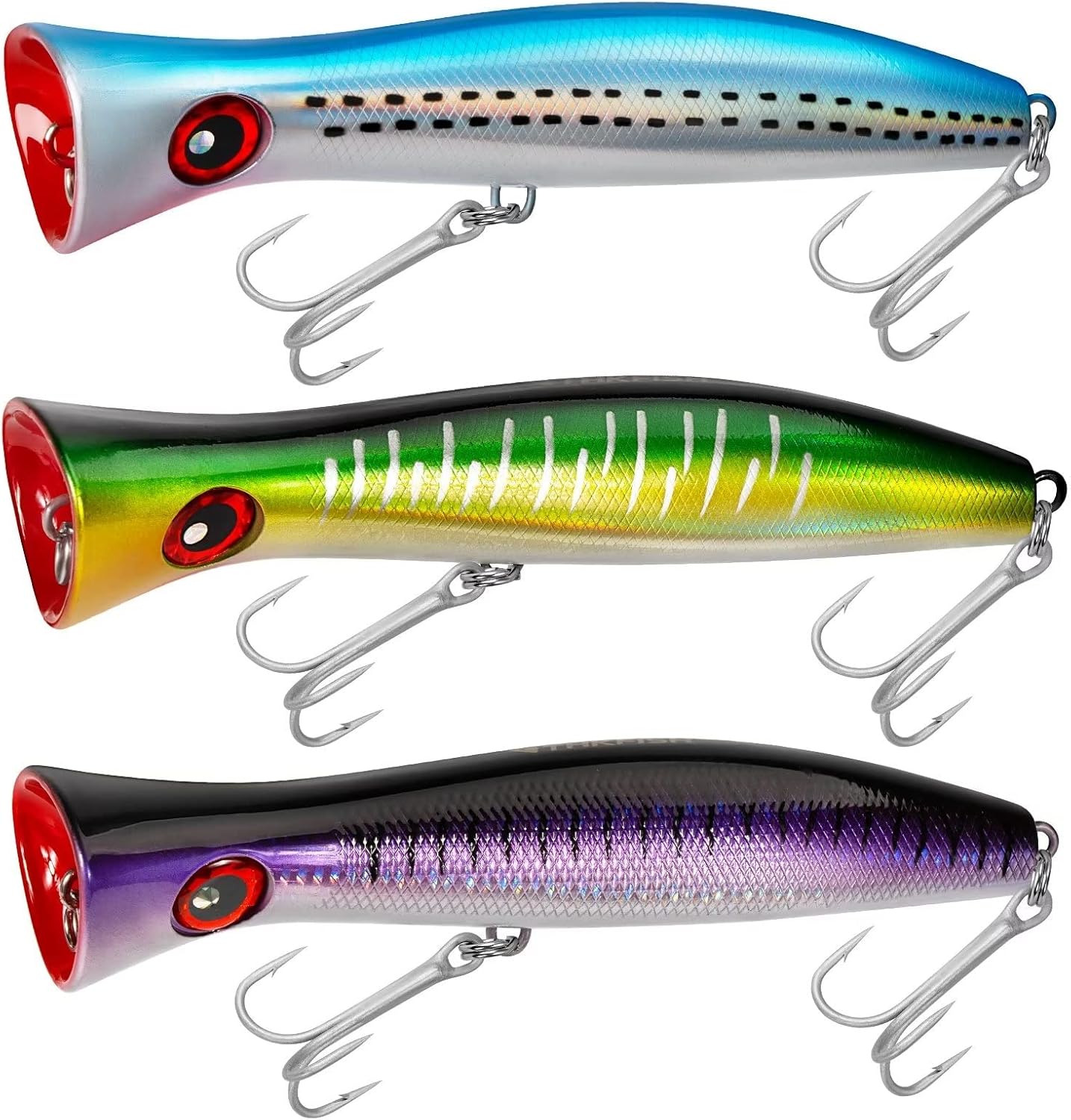 THKFISH Topwater Fishing Lures GT Popper Lures Saltwater Popper Lures, Tackle Box Organizer, 2 Packs Waterproof Fishing Tackle Box,