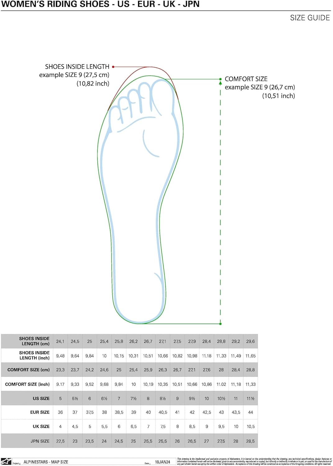 Alpinestars Women's Stella Faster-3 Black, Grey and Ocean Blue Riding Shoes