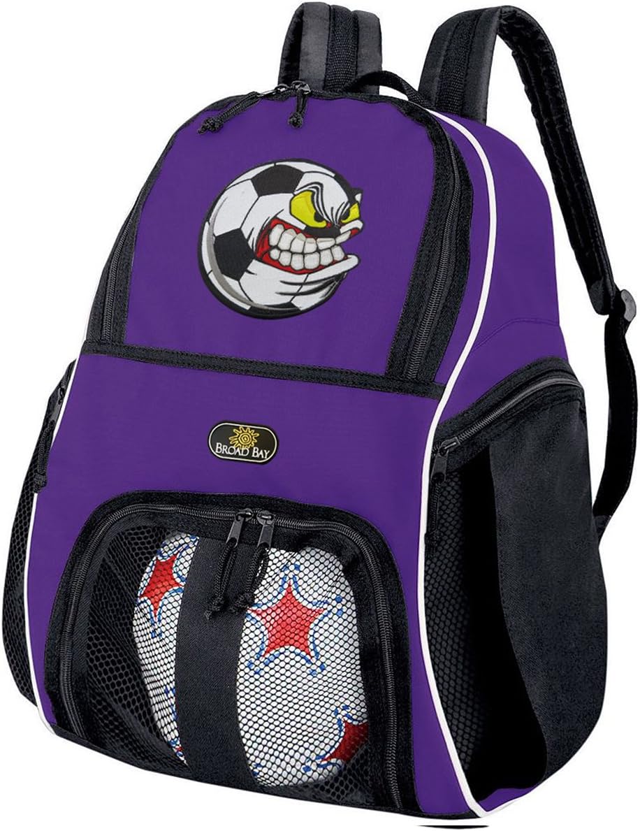 Broad Bay Soccer Nut Soccer Backpack or Volleyball Bag Purple