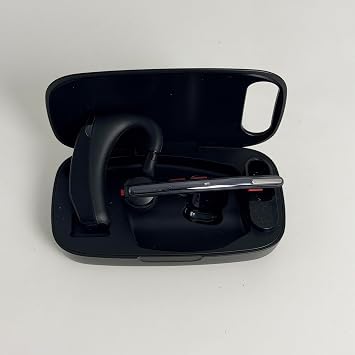 Wireless Bluetooth Headset V5.3, HandsFree Headphones with Dual NoiseCanceling Mics, Portable Charging Case, 300H Standby Time, for PC, Cell Phones, Trucker & Office Work, Anthracite