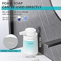 Vista 6 de Automatic Soap Dispenser Foaming Touchless: 9oz Plastic White Modern Rechargeable Electric Auto Foam Soap Dispenser - Bathroom Kitchen Hand Dish