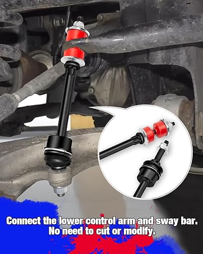 Miniatura 6 de KSP - Barra estabilizadora para Ram 1500 2011-2017, kits de eslabones de barra estabilizadora delantera para Dodge Ram 1500 2006-2010, remplaza OEM