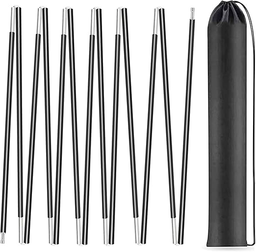 Aluminum Tent Poles Replacement,Fits Both Female and Male Ends,7001 T6 Lightweight Tent Rod Repair Kit for Camping Hiking Backpacking Tent (16ft 4in)