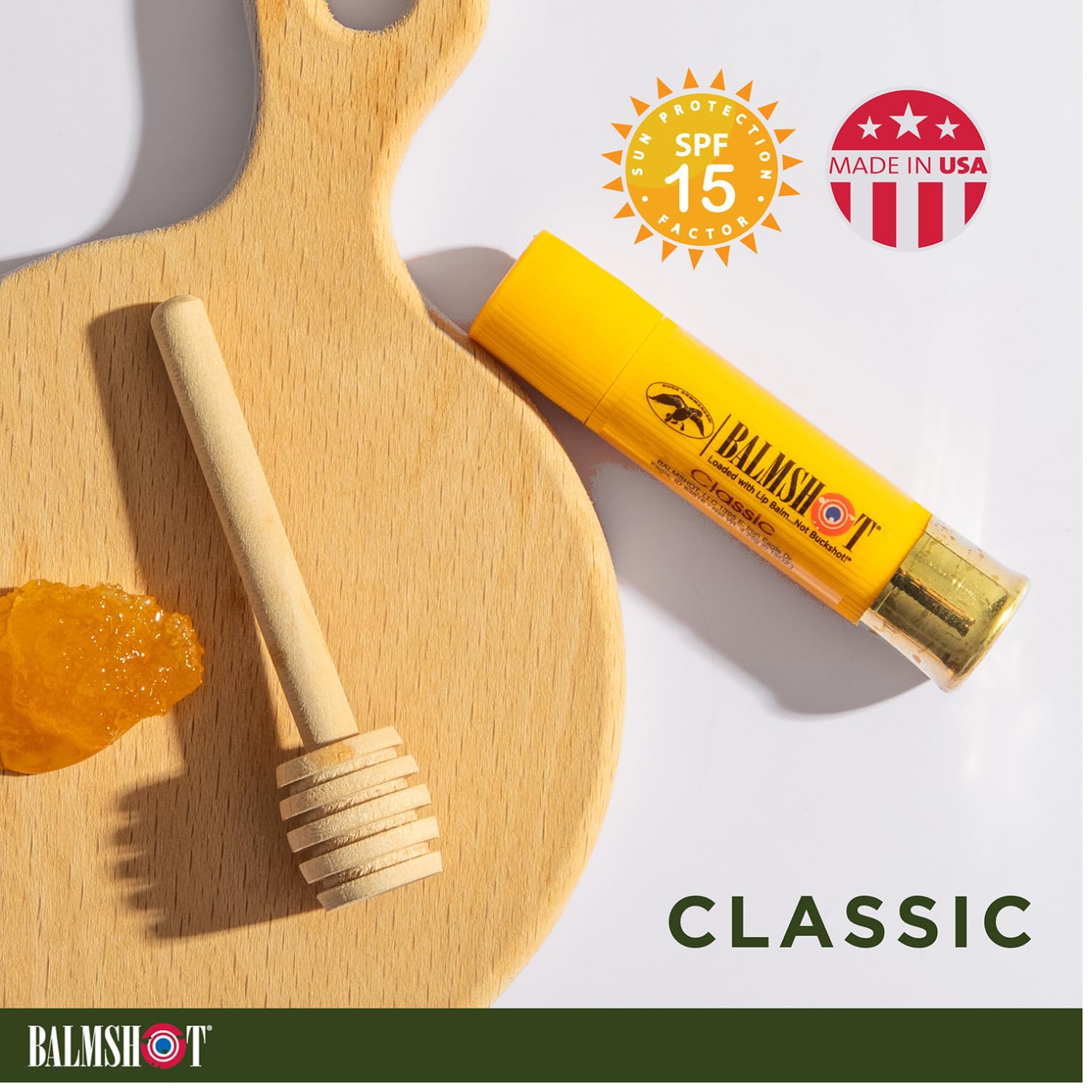 BALMSHOT Lip Balm Two Pack of Classic & Cool Mint