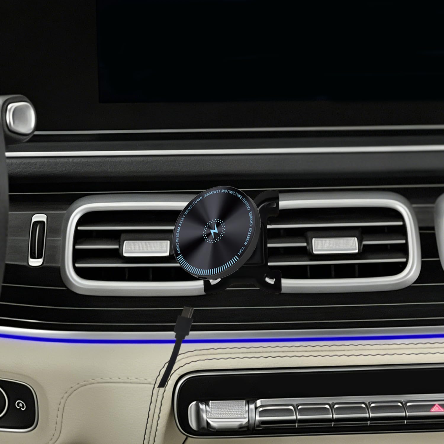 Do GLE-Class W167 GLS-Class X167 uchwyt na telefon 15 W szybka bezprzewodowa ładowarka do Magsafe GLE uchwyt na telefon GLS niestandardowe dopasowanie 2020-prezent kompatybilny ze wszystkimi