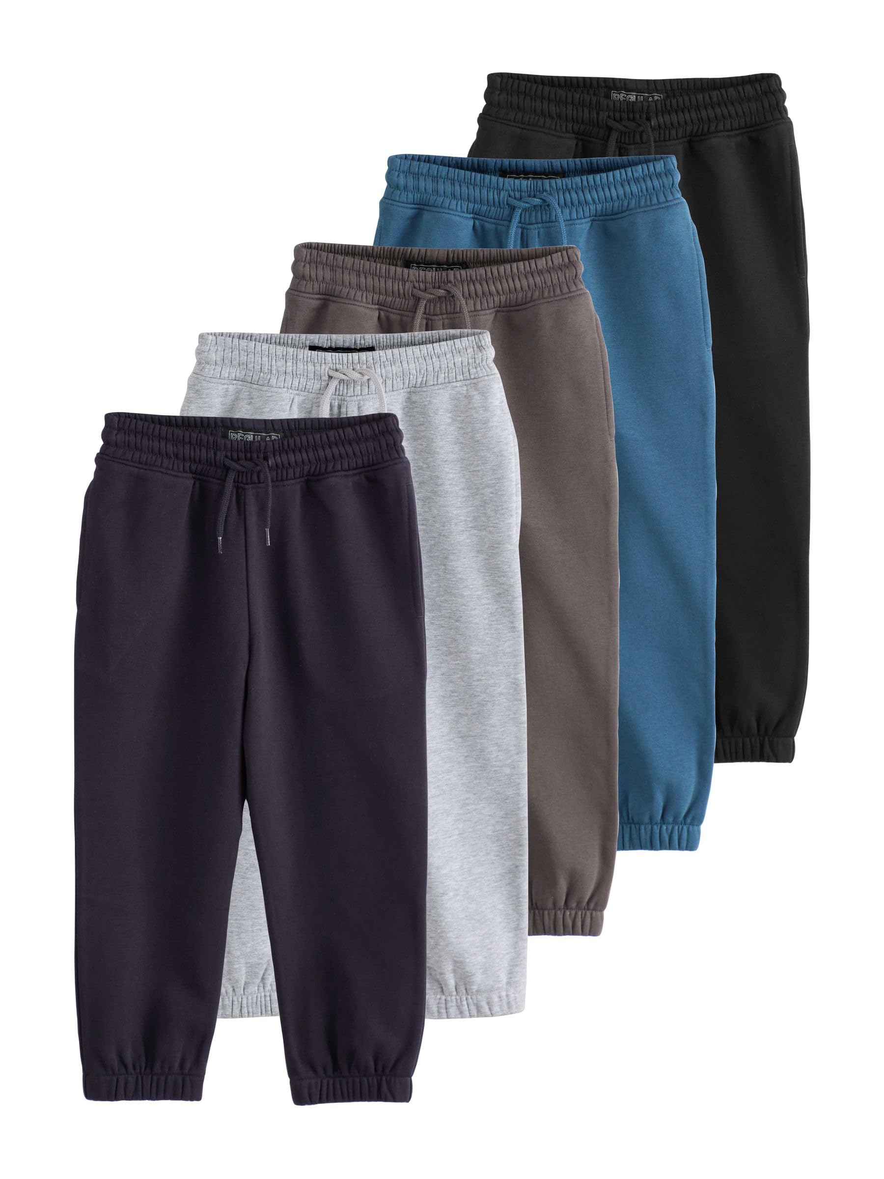 NEXT Niños Pack de 5 Pantalones de chándal básicos Corte estándar