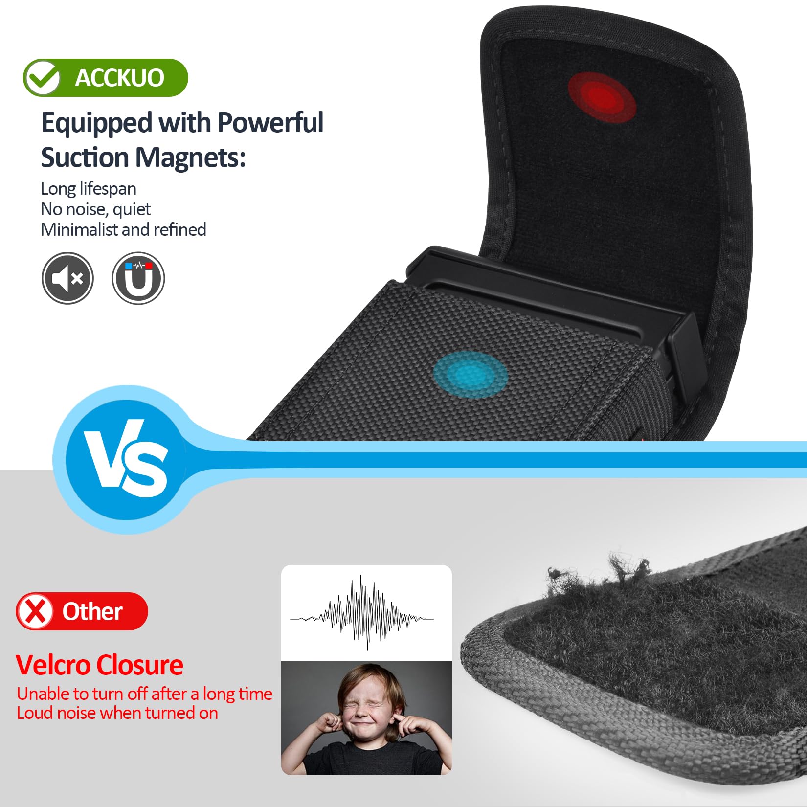 ACCKUO Funda compatible con Samsung Galaxy Z Flip 6, Z Flip 5, Z Flip 4, funda magnética para cinturón de teléfono celular con clip para cinturón, color negro