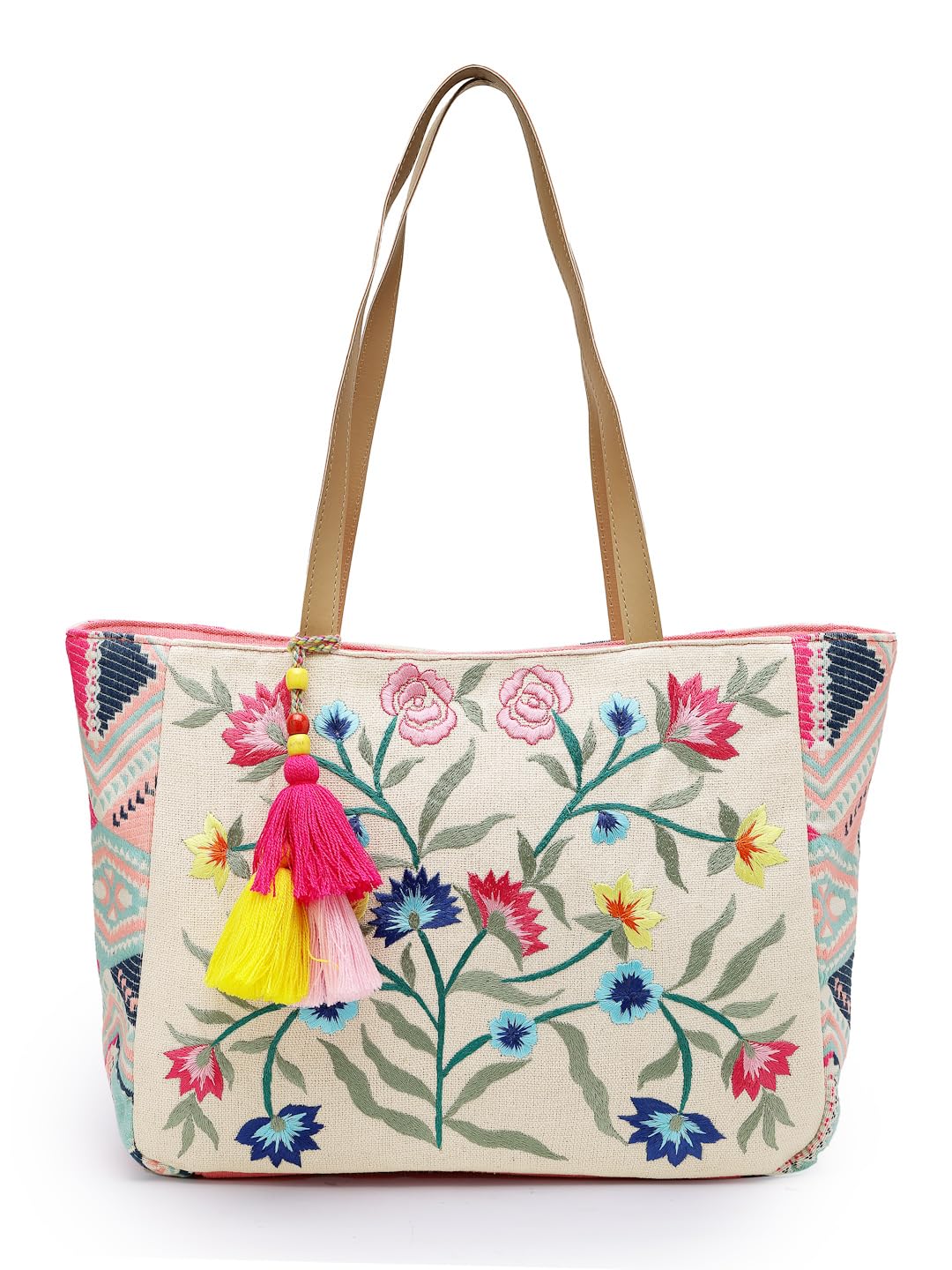 Anekaant Lush Floral Embroidered Cotton Jacquard Tote Bag - Review, Price and Buying Guide
