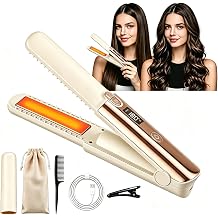 3 in 1 Cordless Hair Straighteners and Curler Fast Heat Flat Iron 5000mAh