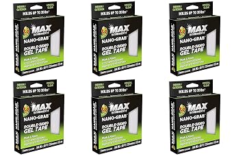 Duck Tape Max Strength Nano Grab Gel Double Sided Tape, Pack of 6