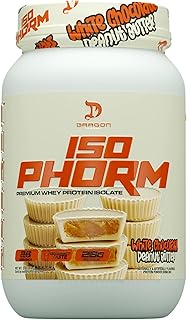 DRAGON PHARMA Isophorm, Hydrolized Whey Protein Isolate, Fast Absorption Premium Whey Protein, Maximize Recovery, Great Tasting, 25g Per Serving (2 lb, White Chocolate Peanut Butter)