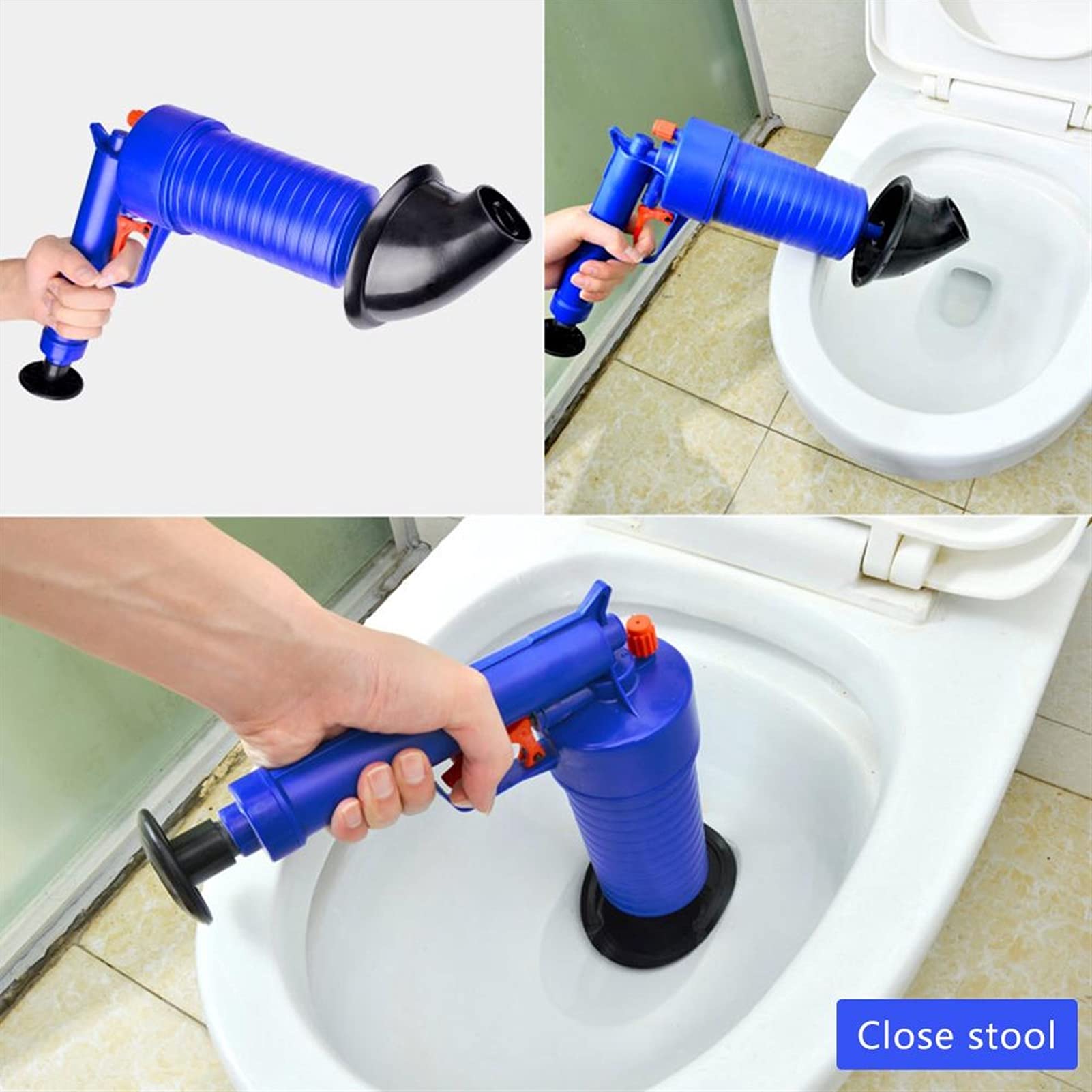 Desatascador de tuberías, Limpiador de desagües, Bomba de Aire, desbloqueador de presión, fregaderos de alcantarillado, Lavabo, tubería, eliminador de obstrucciones, baño, Cocina, Inodoro li