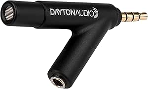 Dayton Audio iMM-6 Calibrated Measurement Microphone for iPhone, iPad Tablet and Android,Black