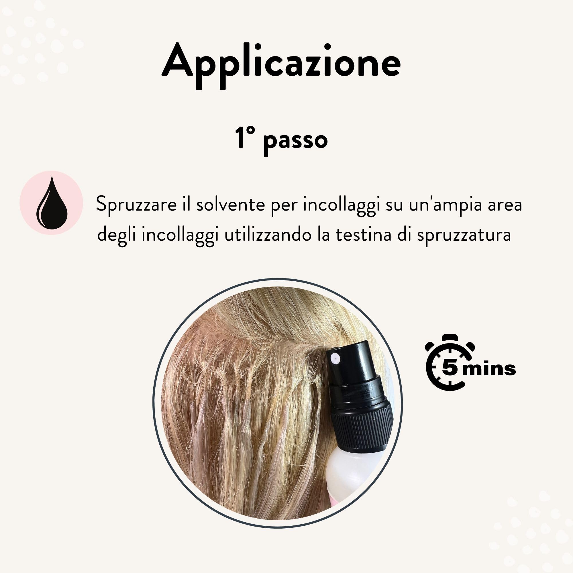 hair2heart Kit rimozione extension capelli con pinze e solvente di incollaggio - Facile rimozione delle extension a cheratina e a nastro - Formula a base di alcol
