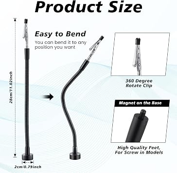 Honoson 6 Pack Magnetic Helping Hands Soldering, Flexible Gooseneck