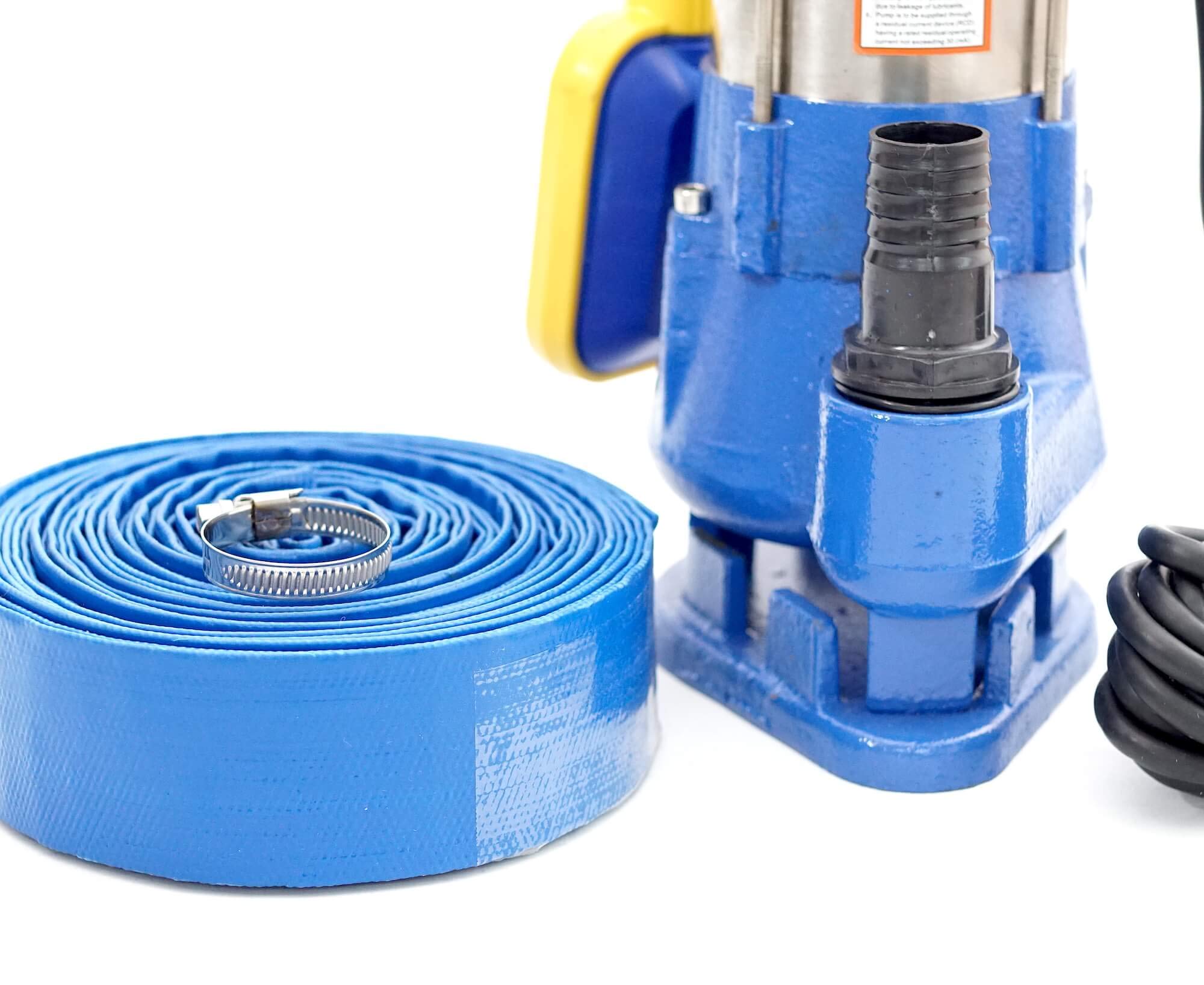 370W Fäkalienpumpe Schmutzwasserpumpe Tauchpumpe Abwasserpumpe mit Schneidwerk + Trockenlaufschutz + Überspannungsschutz + 10m Schlauch
