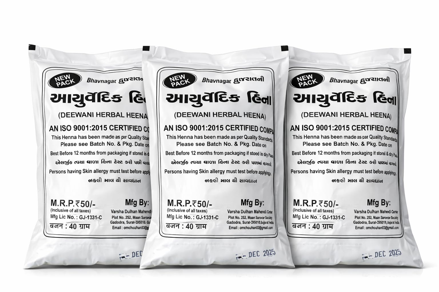 Bhavnagari Black Mehndi 40g Pack of 3-picture-23