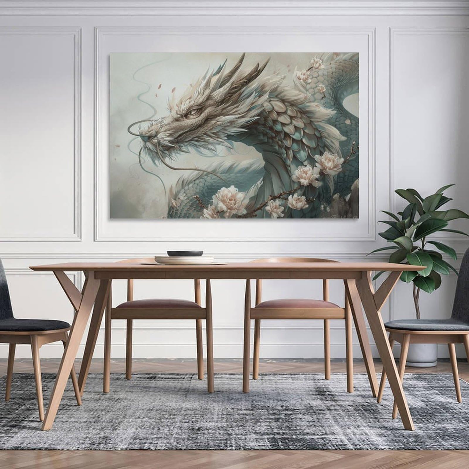 Amazon.co.jp: 絵画 獰猛なドラゴン アートパネル ポスター 超リアルな