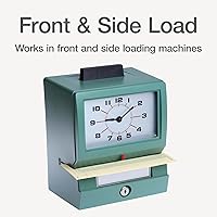 Vista 5 de TOPS Tarjetas de tiempo, semanales, 2 caras, días con nombre, 3-3/8 x 8-1/4 pulgadas, Manila, impresión verde/roja, 500 unidades (1260)