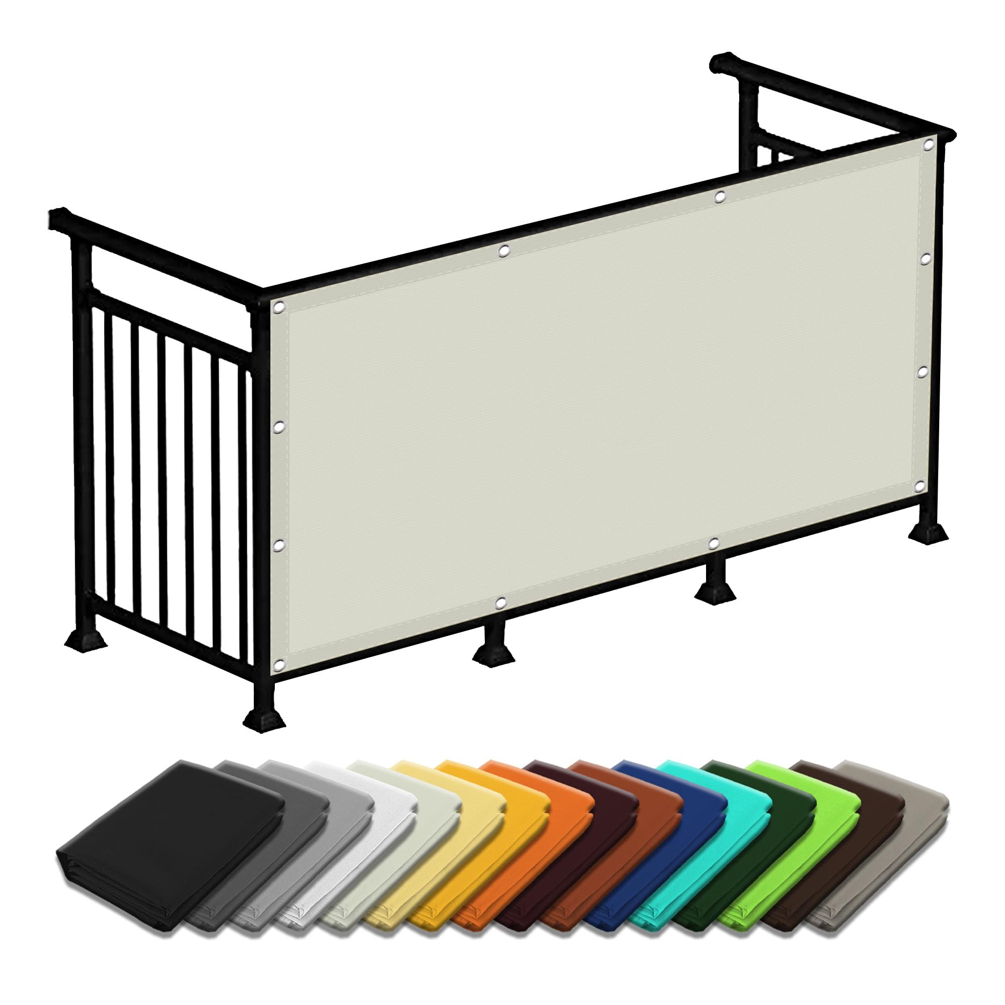 Voile d'ombrage anti 98% UV et étanche 2.7 x 4.5 m avec oeillets de fixation